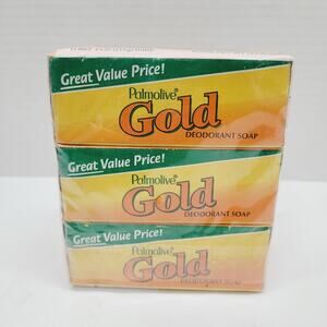 Palmolive GOLD Deodorant Soap 3 Four Oz Bars Discontinued New Sealed Made In USA